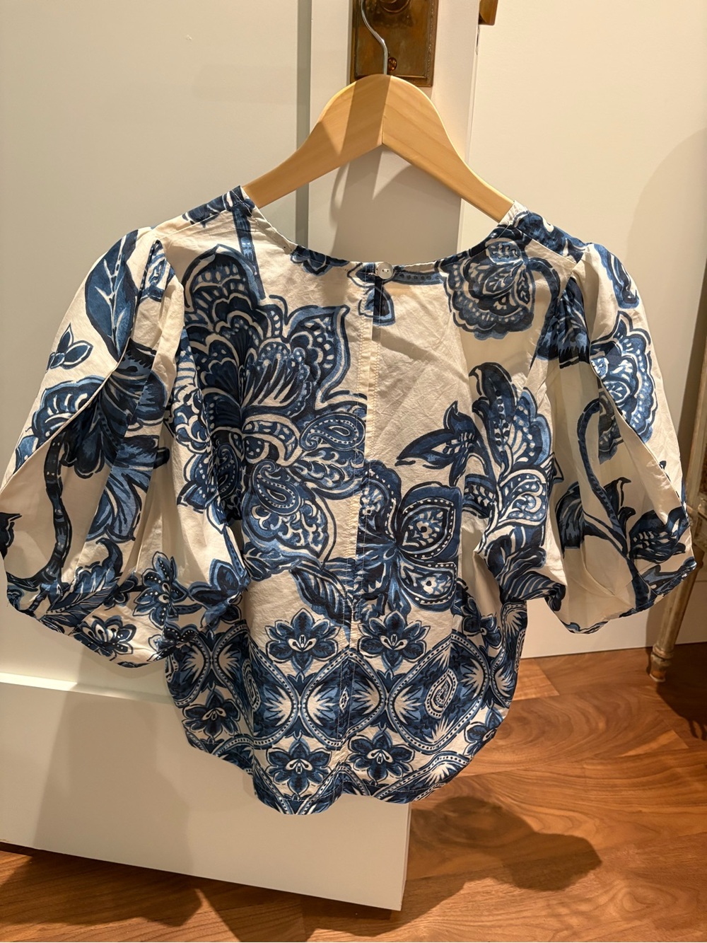 Fifteen Twenty Blue & White Floral Print Blouse